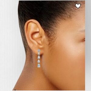 NWT Giani Bernini Cubic Zirconia Drop‎ Earrings in Sterling Silver